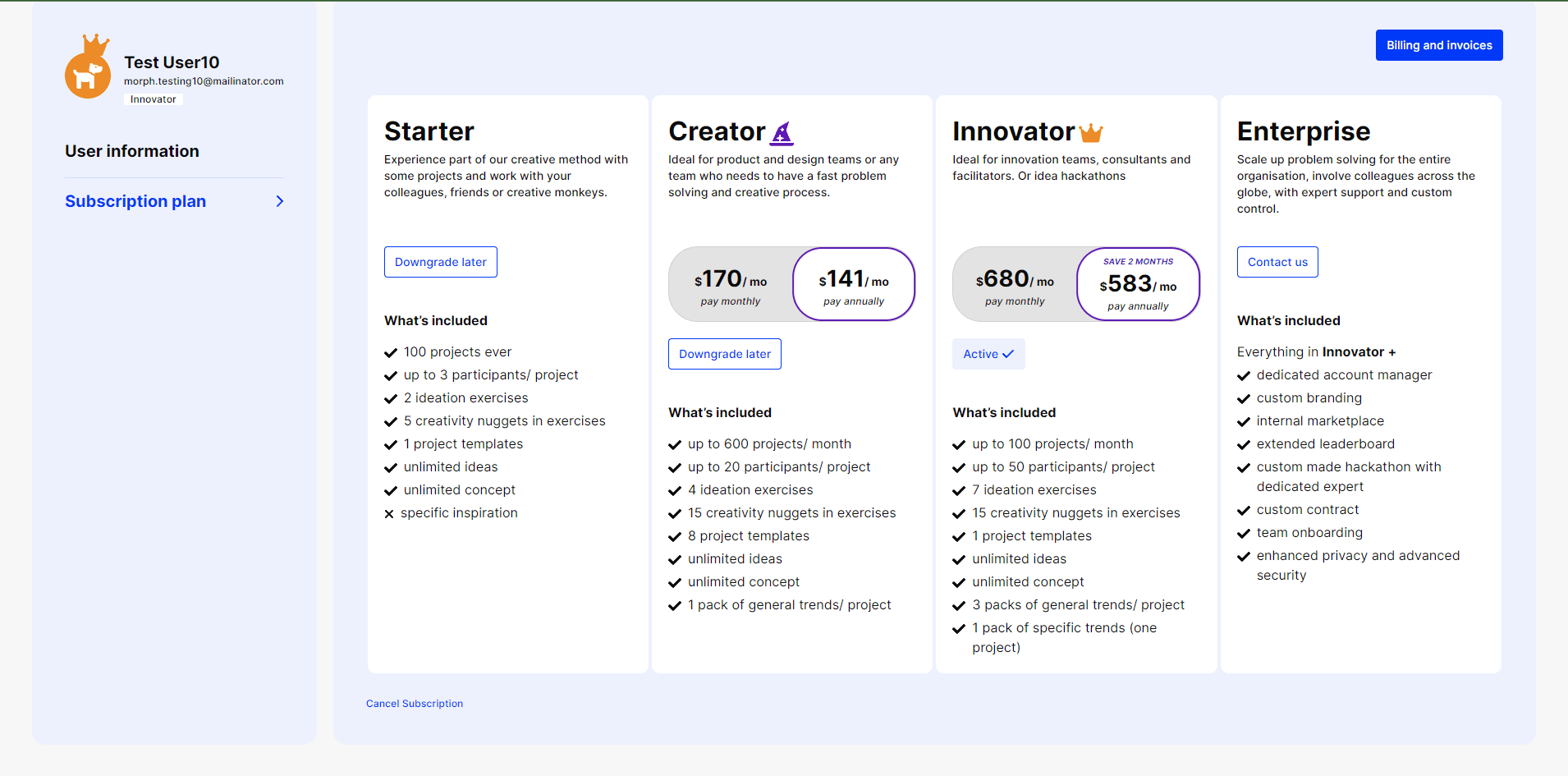 Innovative Ideation Web App as a seamless corporate software solution inline image